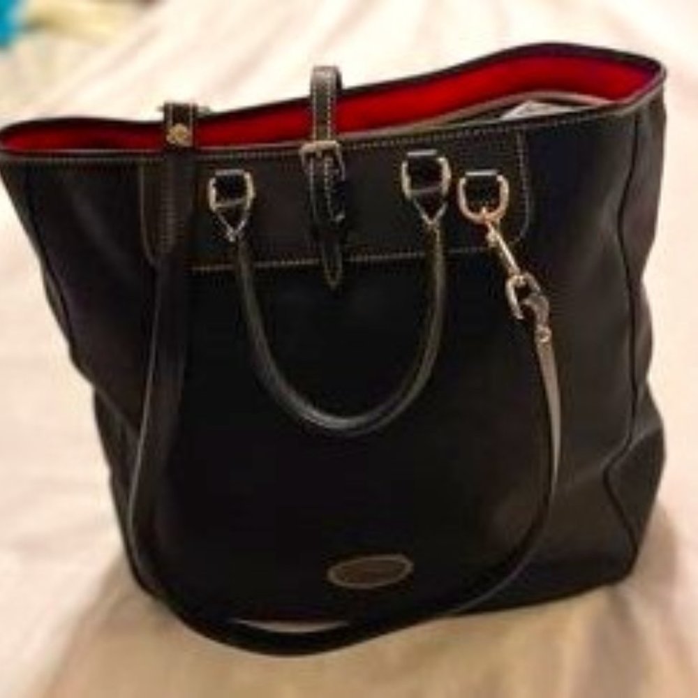 Dooney & Bourke Nylon Large Pocket Black Satchel
